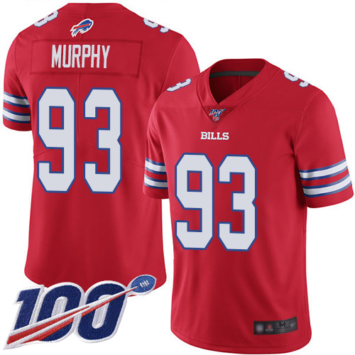 Men Buffalo Bills #93 Trent Murphy Limited Red Rush Vapor Untouchable 100th Season NFL Jersey->buffalo bills->NFL Jersey